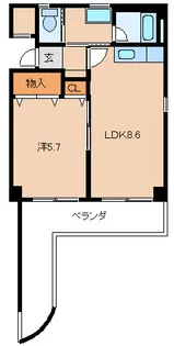 パル・ティール紀三井寺【4階】の間取り