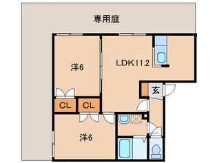 コンフォートクロエ【1階】の間取り