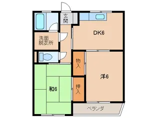 グリーンヴィラ西浜【2階】の間取り