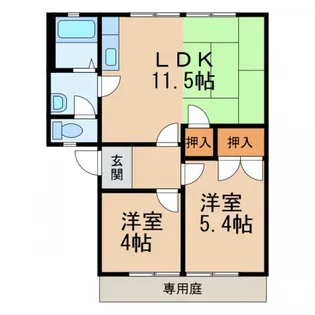 ディアス黒江【1階】の間取り