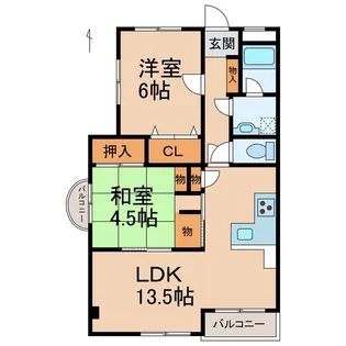 ブレスベル小二里【3階】の間取り