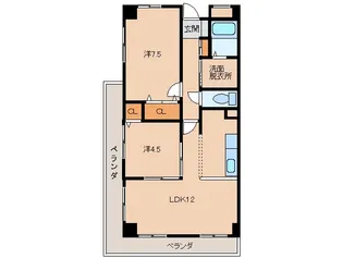 メゾン山水Ⅲ【3階】の間取り