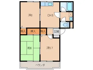 グリーンフルうちはら【2階】の間取り