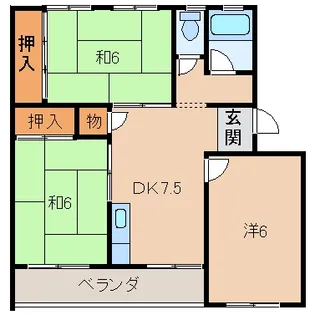 西浜ビレッジ【2階】の間取り