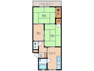 塩屋マンション【1階】の間取り