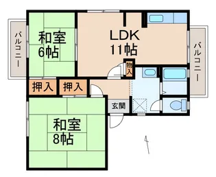ガーデンハイツ箕島【2階】の間取り