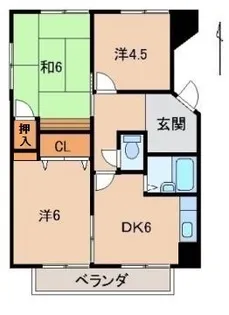 松ヶ丘コーポラス【2階】の間取り
