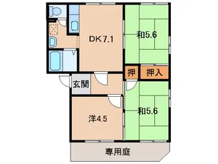 フレグランス堀止【1階】の間取り