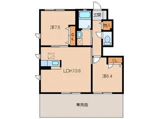 エミネンス小雑賀【1階】の間取り