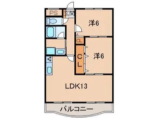 ヴィラ・サンセールⅡ【2階】の間取り