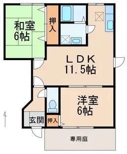 ラ・フルール【1階】の間取り