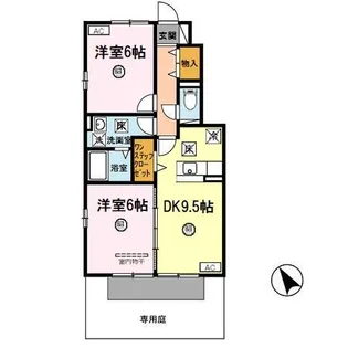 フェリッス関戸【1階】の間取り