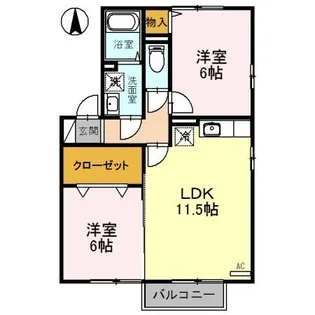 メゾン プレミールA棟【2階】の間取り