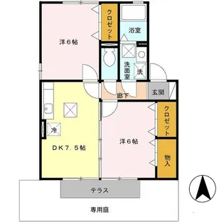 アルブルコート A棟【1階】の間取り