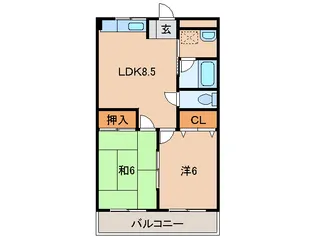 ウィンディ西浜【2階】の間取り