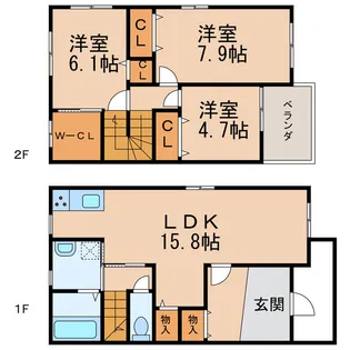 和歌山県和歌山市西高松2丁目【一戸建】の間取り