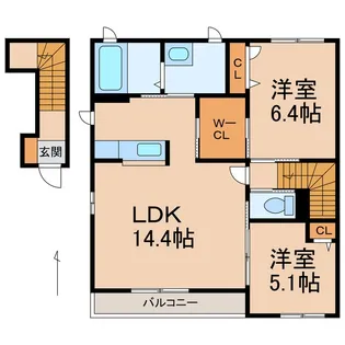 シャーメゾン有田【2階】の間取り