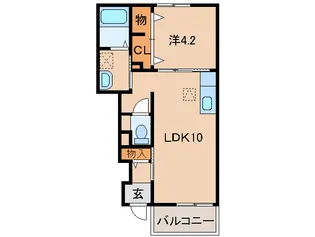 クラージュⅠ【1階】の間取り