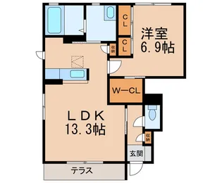 シャーメゾン藤並【1階】の間取り