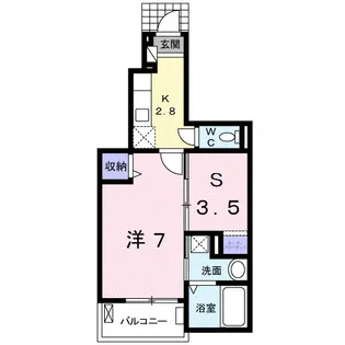 アンジュールARIDA Ⅰ【1階】の間取り