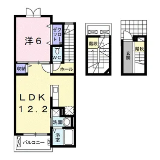 アンジュールARIDA Ⅰ【3階】の間取り
