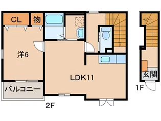 コート・ダジュールⅥ【2階】の間取り