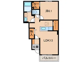 ピュア・キララA【1階】の間取り