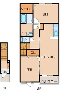 ヴェール Ⅰ【2階】の間取り