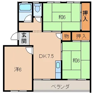 西浜ビレッジ【1階】の間取り