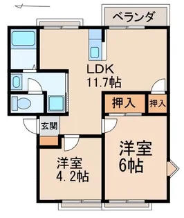 シャルム西ノ庄【2階】の間取り