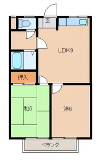 グリーンフル谷口【2階】の間取り