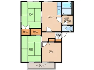 グリーンフル木ノ本【2階】の間取り