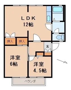 グリーンフル大淀【2階】の間取り