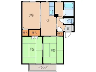 グリーンフル狐島【2階】の間取り