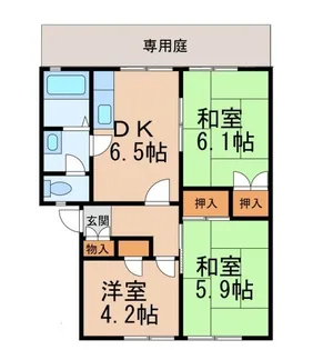 ディアス ミレット【1階】の間取り