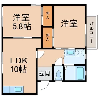 フレグランス延時【2階】の間取り