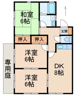 シティハイツ吉森Ⅱ【1階】の間取り