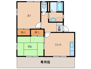 上野ハイツⅡ【1階】の間取り