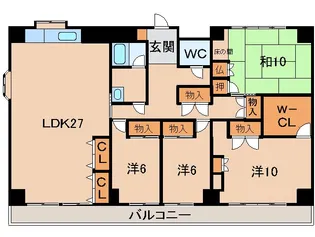 ヤマイチPLAZAメゾンベア【4階】の間取り