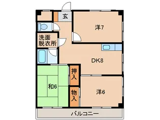メゾンルピナス【2階】の間取り