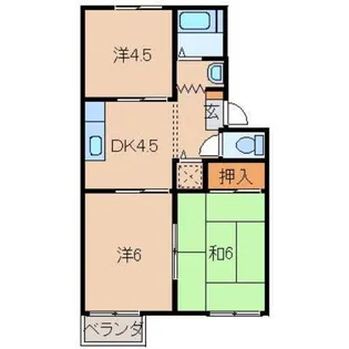 ニューハイツミヤシタ【2階】の間取り