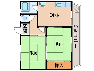 マンション若葉【1階】の間取り