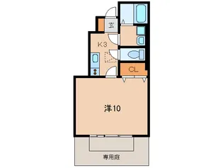 キャラメゾンB棟【1階】の間取り
