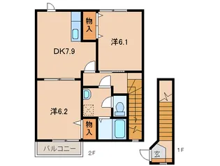 プレンティⅡ【2階】の間取り