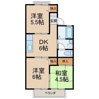 ヤマイチPLAZAサニータウン園部【2階】の間取り