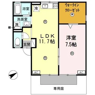 ジョビアル松本 A棟【1階】の間取り