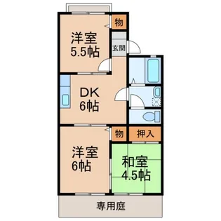 ハイツサンライトⅡ【1階】の間取り
