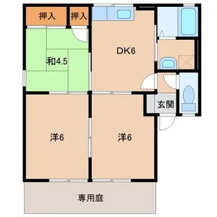 セジュール神前【1階】の間取り