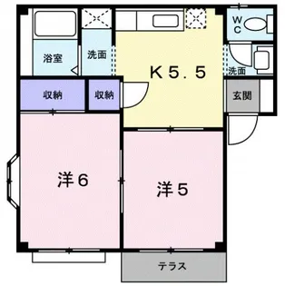 グリーンハイツウトウⅠ【1階】の間取り