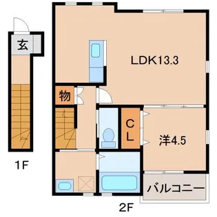 クラウンハイツ中島(12153)【2階】の間取り